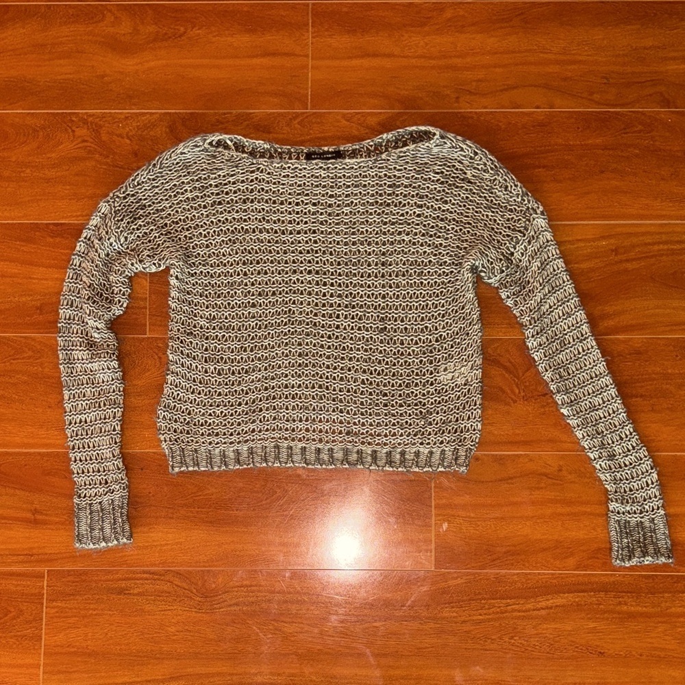 Soho Gray and Silver Knit Sweater